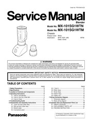 Panasonic MX-101SG1WTN Service Manual