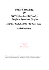 Nvidia MCP65S Series User Manual