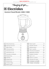 Electrolux Assistent Stand Blender 3000 Operating Instructions Manual