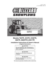 Blizzard 8100TR Installation Instructions & Owner's Manual