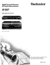 Technics SF-DX7 Operating Instructions Manual