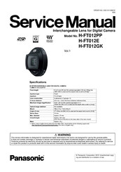 Panasonic H-FT012PP Service Manual