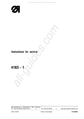 Duerkopp Adler 4182i-1 Instructions For Service Manual