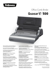 Fellowes QuasarE 500 Manual