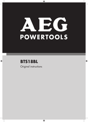 AEG BTS18BL Original Instructions Manual
