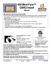 Travis Industries 430 Mod-Fyre GSR2 Manual