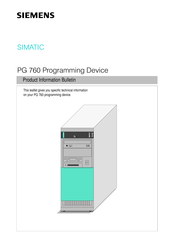 Siemens SIMATIC PG 760 Product Information Bulletin