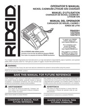 RIDGID 140276010 Operator's Manual
