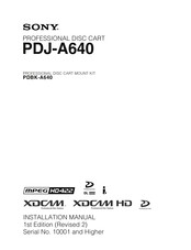 Sony PDJ-A640 Installation Manual