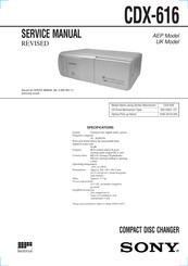 Sony CDX-616 Service Manual