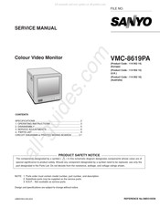 Sanyo 114 952 15 Service Manual