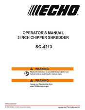 Echo SC-4213 Operator's Manual