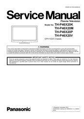 Panasonic Viera TH-P46X20P Service Manual