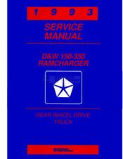 Chrysler DODGE W350 1993 Service Manual