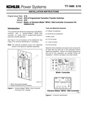 Kohler ZCS-6 Installation Instructions Manual