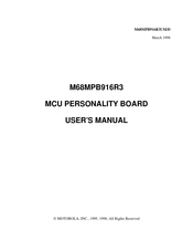Motorola MCU M68MPB916R3 User Manual
