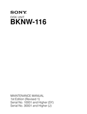 Sony 30001 Maintenance Manual