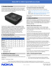 Nokia G-240G-E Quick Reference Manual