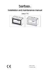 Barbas Unilux-7 75 Installation And Maintenance Manual