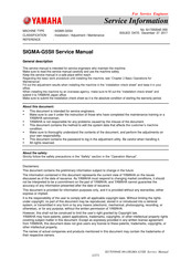 Yamaha SIGMA-G5SII Service Information