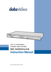 Datavideo SE-500MU4K Instruction Manual