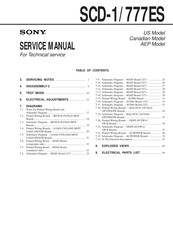 Sony SCD-1/777ES Service Manual