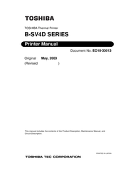 Toshiba B-SV4D Series Manual