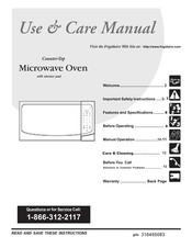 Electrolux 316495083 Use And Care Manual