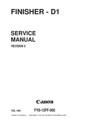 Canon FINISHER - D1 Service Manual
