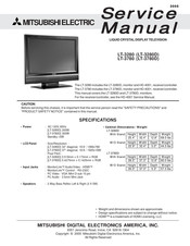 Mitsubishi Electric LT-3780 Service Manual