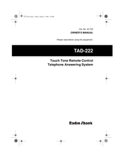 Radio Shack TAD-222 Owner's Manual