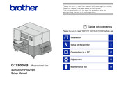 Brother GTX600NB Setup Manual