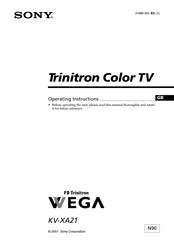 Sony Trinitron KV-XA21 Operating Instructions Manual