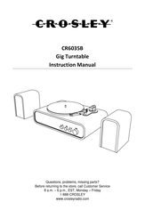 Crosley CR6035B Instruction Manual