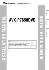 Pioneer AVX-P7650DVD Installation Manual