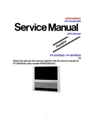 Panasonic PT-53TW53G Service Manual