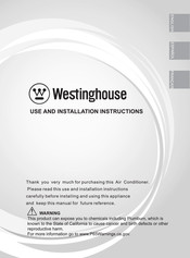 Westinghouse 24K/36K Use And Installation Instructions