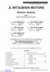 Mitsubishi Electric 8750A095YA Service Manual
