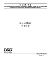 DSC ESCORT558OTC Installation Manual