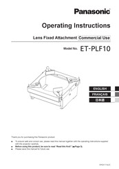 Panasonic ET-PLF10 Operating Instructions Manual