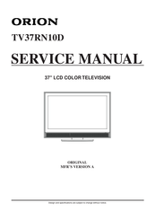 Orion TV37RN10D Service Manual