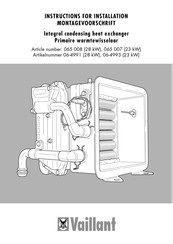 Vaillant 065 008 Instructions For Installation Manual