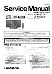 Panasonic SC-HC20GA Service Manual