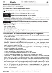 Whirlpool AKR 350 Instructions Manual