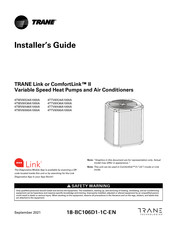 Trane ComfortLink II 4TWV8X60A1000A Installer's Manual