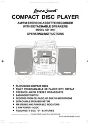 Lenoxx Sound CD-1492 Operating Instructions Manual