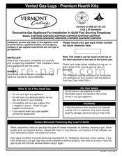 Vermont Castings A18PHKSN Quick Start Manual