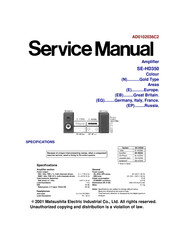 Technics SB-HD350 Service Manual