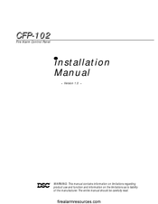DSC CFP-102 Instruction Manual