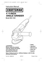 Craftsman 900.11651 Instruction Manual